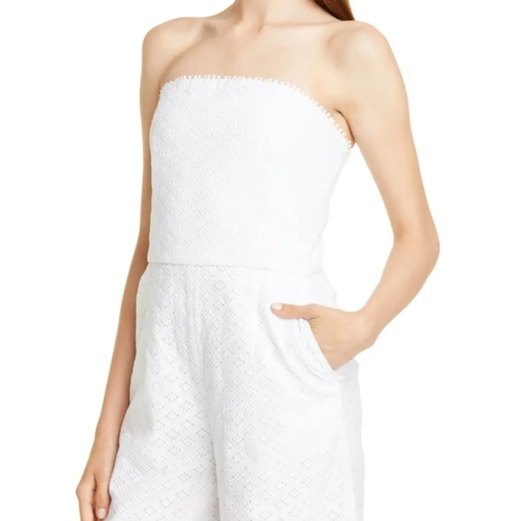 Retail $289 Club Monaco white jumpsuit str… - Picture 4 of 14